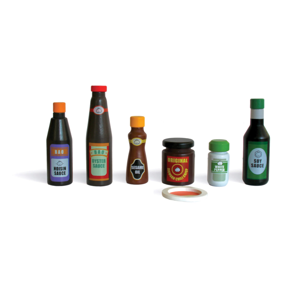 PREORDER Bitty Bao Favorite Asian Sauces Play Food Wooden Toy Set