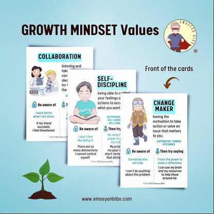 Growth Mindset Cards - "I Can Train My Brain" Values and Praise Cards